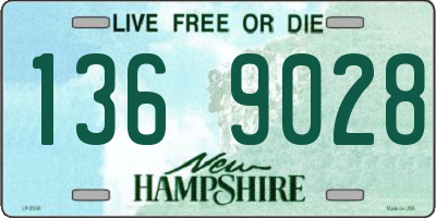 NH license plate 1369028