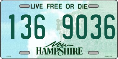 NH license plate 1369036