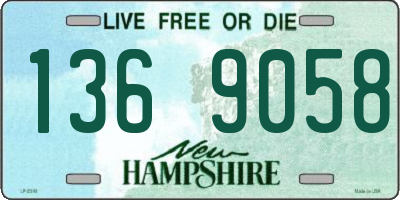 NH license plate 1369058