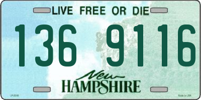 NH license plate 1369116