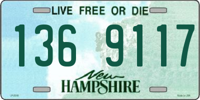 NH license plate 1369117