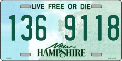 NH license plate 1369118