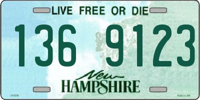 NH license plate 1369123