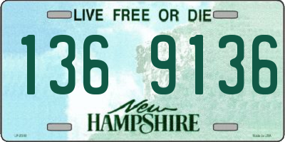 NH license plate 1369136