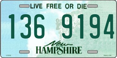 NH license plate 1369194