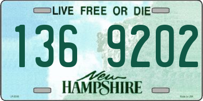 NH license plate 1369202
