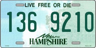 NH license plate 1369210