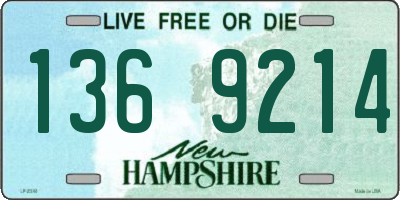 NH license plate 1369214