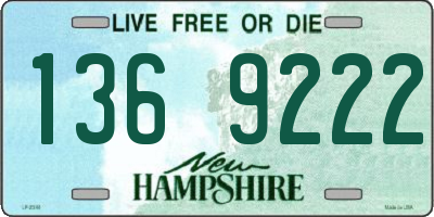 NH license plate 1369222