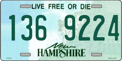 NH license plate 1369224