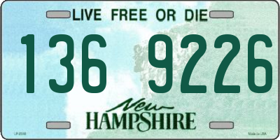 NH license plate 1369226