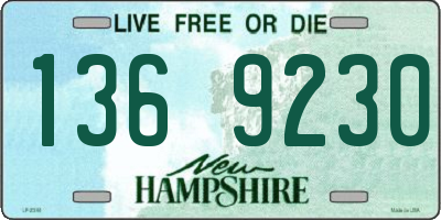NH license plate 1369230