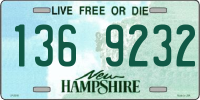 NH license plate 1369232