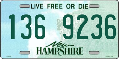 NH license plate 1369236