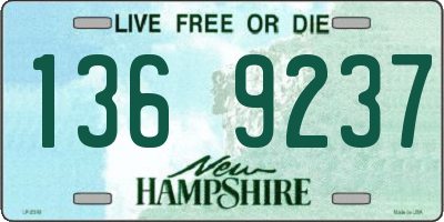 NH license plate 1369237