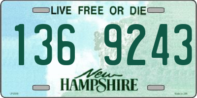 NH license plate 1369243