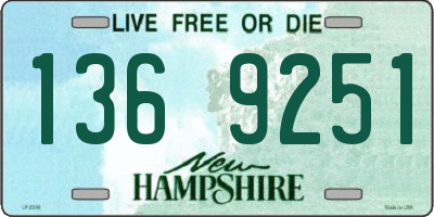NH license plate 1369251