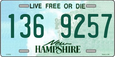 NH license plate 1369257