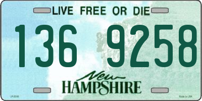 NH license plate 1369258