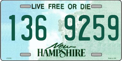 NH license plate 1369259