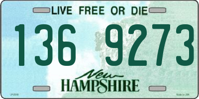 NH license plate 1369273