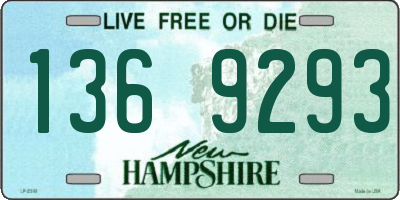 NH license plate 1369293