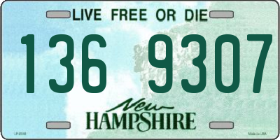 NH license plate 1369307