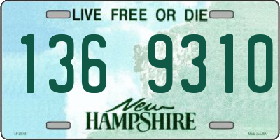 NH license plate 1369310