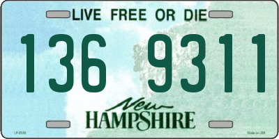 NH license plate 1369311