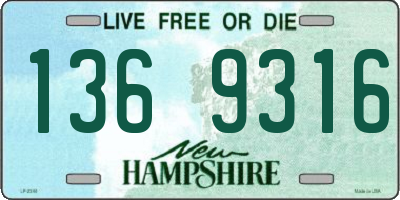 NH license plate 1369316