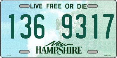 NH license plate 1369317