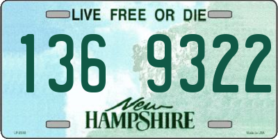 NH license plate 1369322