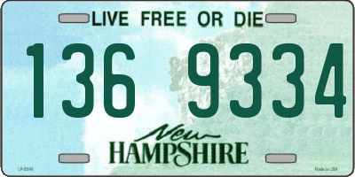 NH license plate 1369334
