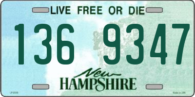 NH license plate 1369347
