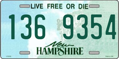 NH license plate 1369354