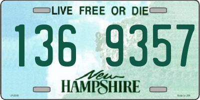 NH license plate 1369357
