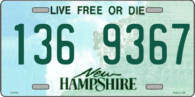 NH license plate 1369367