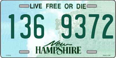 NH license plate 1369372