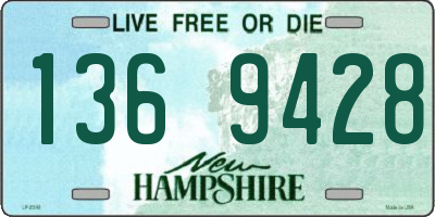 NH license plate 1369428