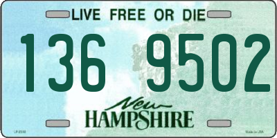 NH license plate 1369502