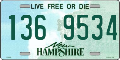 NH license plate 1369534