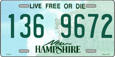 NH license plate 1369672