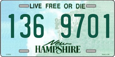 NH license plate 1369701
