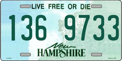 NH license plate 1369733