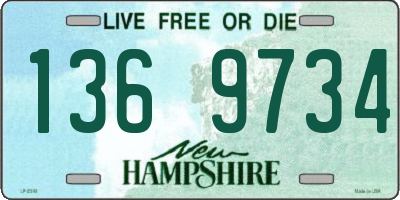 NH license plate 1369734