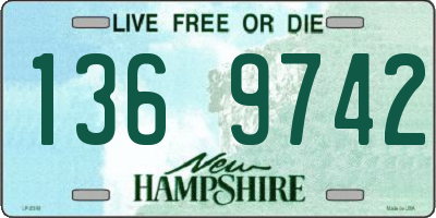 NH license plate 1369742