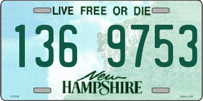 NH license plate 1369753