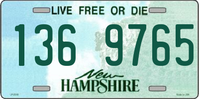 NH license plate 1369765