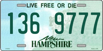 NH license plate 1369777