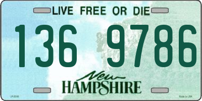 NH license plate 1369786